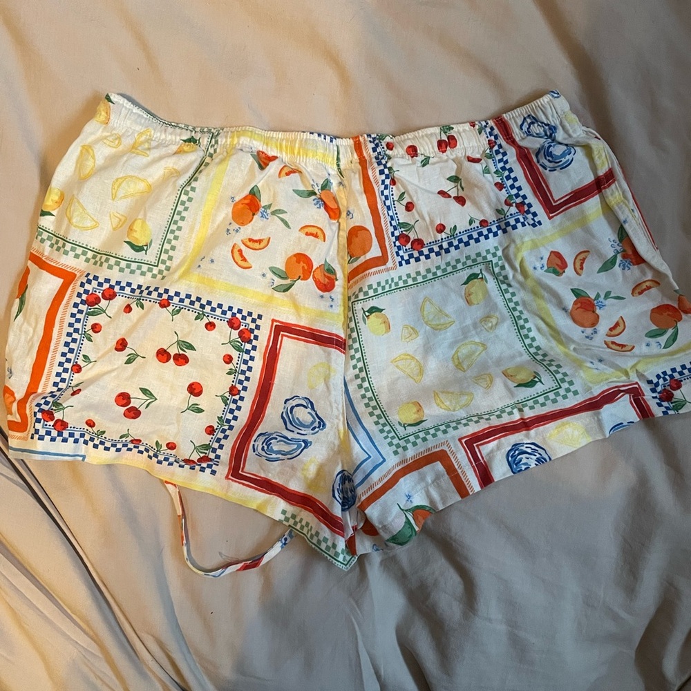 Wild Fable Multicolor Patterned High Waist Shorts - Picture 2 of 2